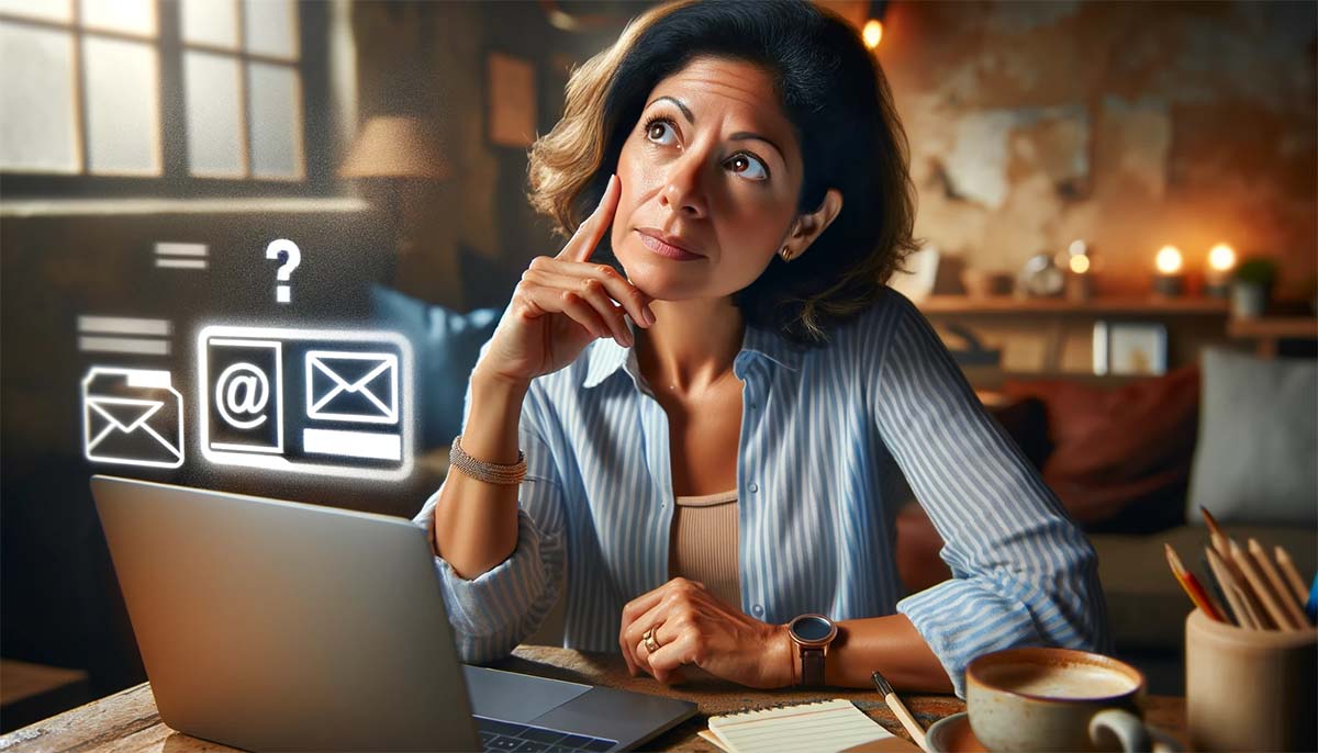 Female Business owner contemplating how email marketing can help her business